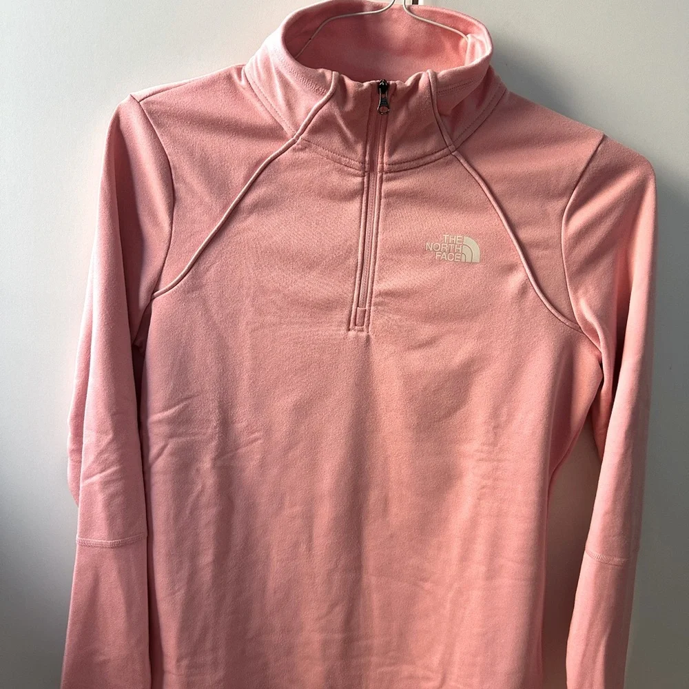 The North Face Women's Pink Quarter-Zip Fleece Pullover - size Small - Picture 4 of 6